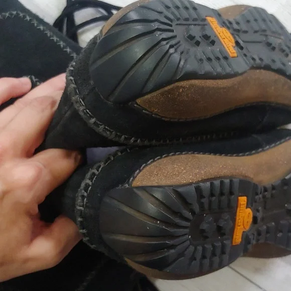 Timberland Fauna Leather Moccasin Lace-Up Boots – Black – Women's Size 7 - Picture 9 of 9